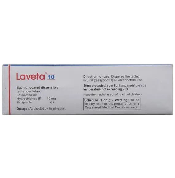 laveta 10mg tablet 15's